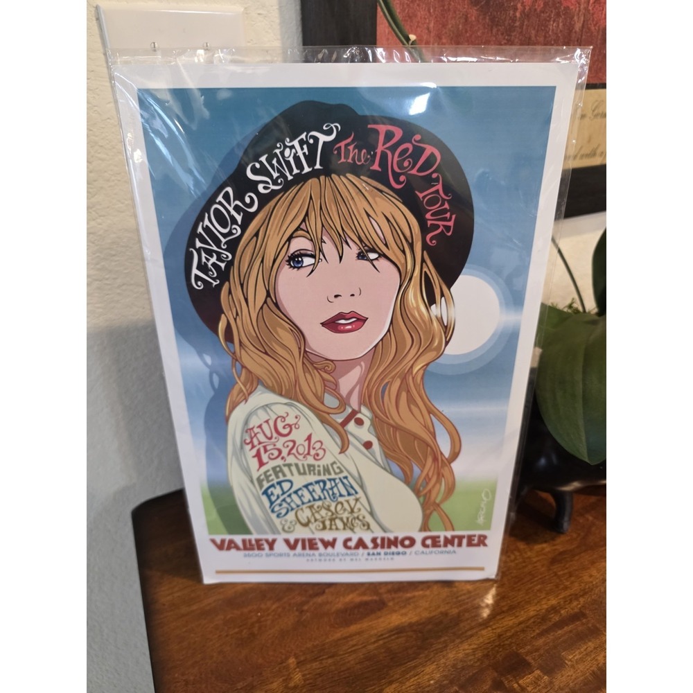Rare Ltd Edition Taylor Swift Valley View Casino Center Promotional Poster 17x11